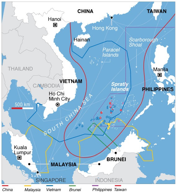 Terminale-Géographie-Mers et océans : la mer de Chine méridionale